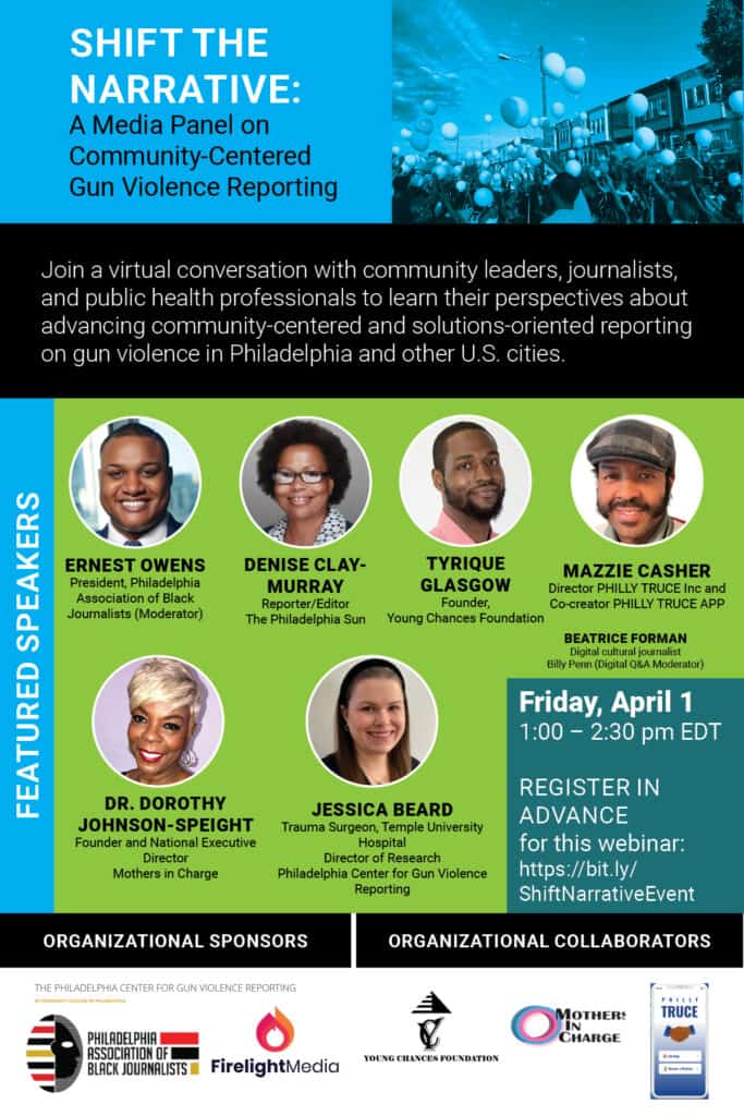 Shift the Narrative: Media Panel on Community-Centered Gun Violence ...